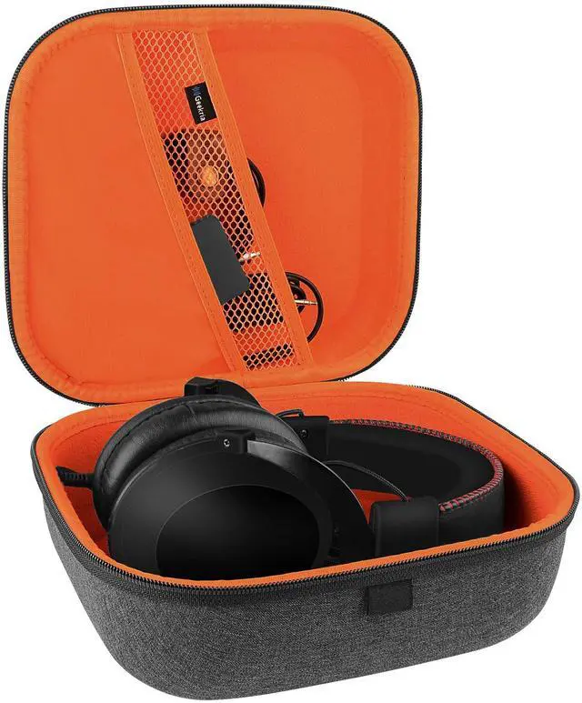 Alt view image 3 of 6 - Shield Headphones Case Compatible with Hyperx Cloud III, Cloud II, Cloud Stinger Core and More, Replacement Hard Shell Travel Carrying Bag with Cable Storage (Dark Grey)