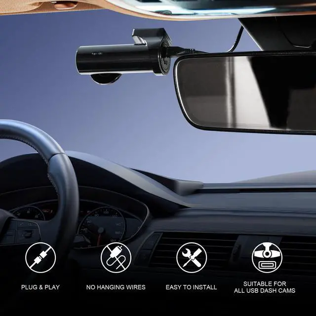 Alt view image 6 of 6 - Dashcam Power Adapter 7 Pin (Model C) Custom for Honda Civic CR-V Accord HRV Odyssey Ridgeline and More,Hide The Wires, GPS Radar Mirror Camera Dash Cam Adapter Cable,Connects to Rearview Mirror