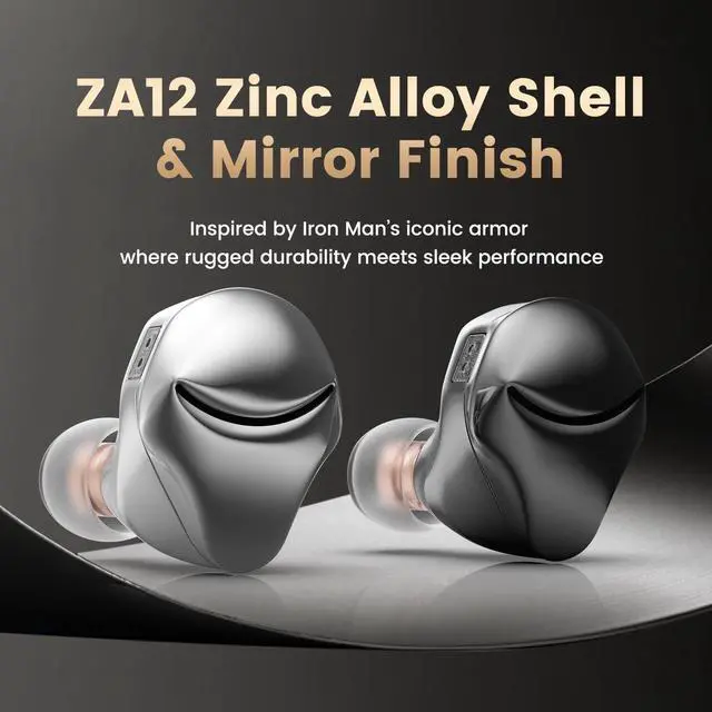 Alt view image 3 of 7 - MK10 ArcSonics in-Ear Monitors, 10mm SiC Diaphragm Dual-Magnetic Circuit Dual-Cavity Dynamique Driver, Zinc Alloy Armor Shell, 6 Sound Styles, Low Latency Gaming IEMs, 4.4 mm OFC Cable