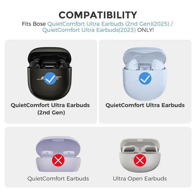 Alt view image 2 of 7 - Ear Tips for Bose QuietComfort Ultra Earbuds 2nd Gen/Ultra Earbuds | 3 Pairs: S+M+L, Added Storage Box, Anti Slip, Secure Fit, Noise Reduction, Comfortable Silicone, Fits Charging Case
