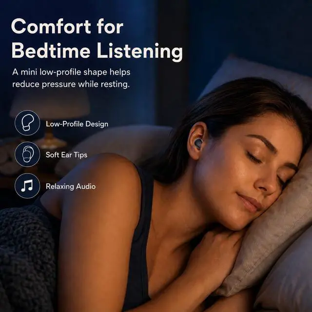 Alt view image 5 of 7 - Ultra-Smallest Invisible Earbuds, Discreet Mini Wireless Headphones, Hidden Bluetooth Buds for Small Ears & Sleeping, Compact Sleep Headphones for Side Sleepers, Long Standby