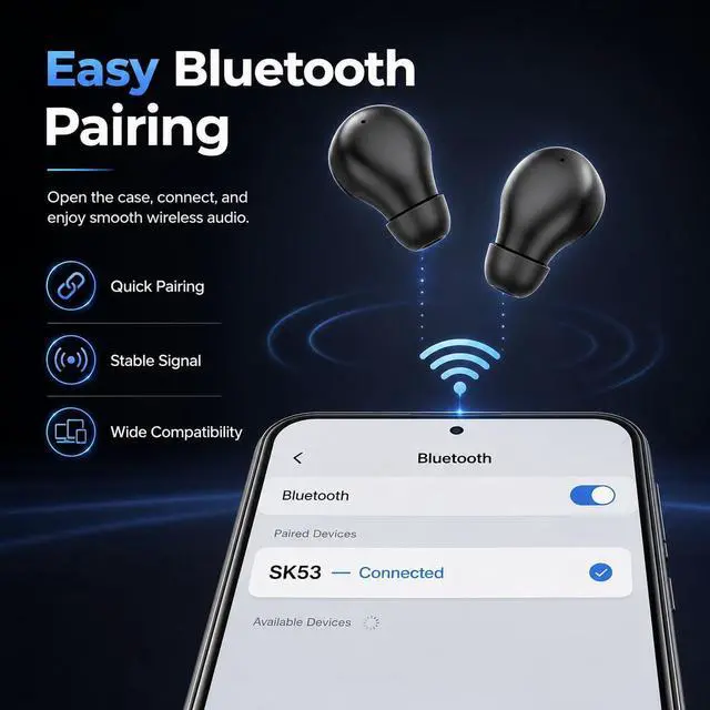 Alt view image 7 of 7 - Ultra-Smallest Invisible Earbuds, Discreet Mini Wireless Headphones, Hidden Bluetooth Buds for Small Ears & Sleeping, Compact Sleep Headphones for Side Sleepers, Long Standby