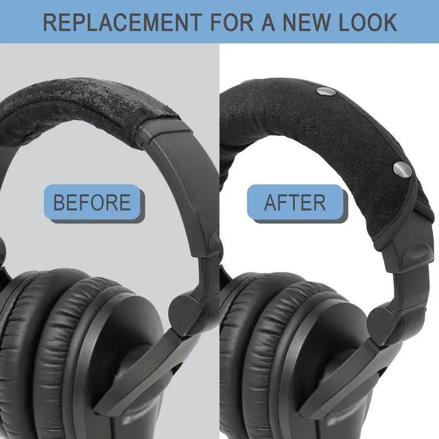 Alt view image 6 of 7 - GEVO Protective Headband Cover for Sennheiser HD280 / HD 280 Pro - Black | Also for HD300 / HD 300 Pro / HMD280 Pro / HMD281 Pro, No More Flaking Leather, Easy Installation, No Tool Needed