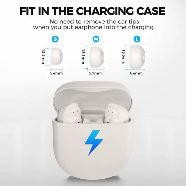 Alt view image 5 of 7 - Ear Tips for Bose QuietComfort Ultra Earbuds 2nd Gen/Ultra Earbuds | 3 Pairs: S+M+L, Added Storage Box, Anti Slip, Secure Fit, Noise Reduction, Comfortable Silicone, Fits Charging Case