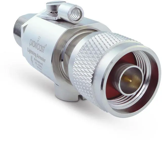 Main image of Coaxial Lightning Arrester for 0 to 6 GHz (N-Male/N-Female) - Pro-Grade 230V Antenna Lightning Protector for 4G, LTE, 5G, Wi-Fi, 900MHz, Helium, LoRa and Other Outside Antennas (ANT-212-002)