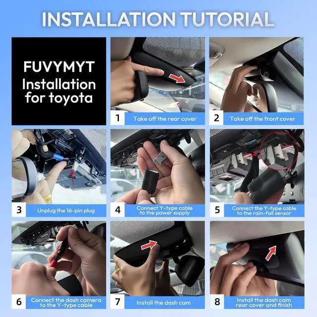 Alt view image 6 of 6 - OEM Style Front & Rear Dash Cam for Toyota Camry 2025 2026 | Front 4K, Rear 1080P, 128GB Card, Hidden Design, Plug&Play, Easy Install, Loop Recording, G-Sensor, Free App