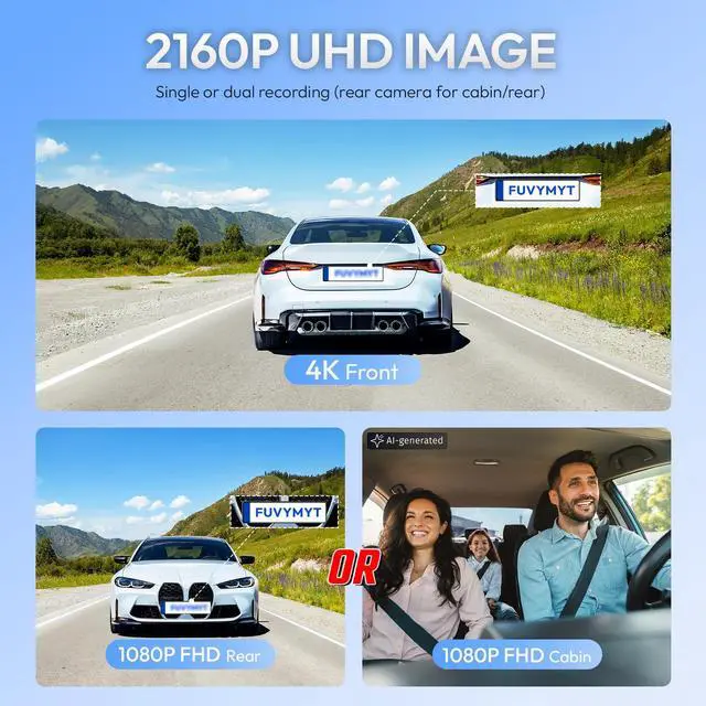 Alt view image 4 of 6 - OEM Style Front Dash Cam for Honda HR-V 2023-2026 | Front 4K, 64GB Card, Hidden Design, Plug&Play, Easy Install, Loop Recording, G-Sensor, Free App