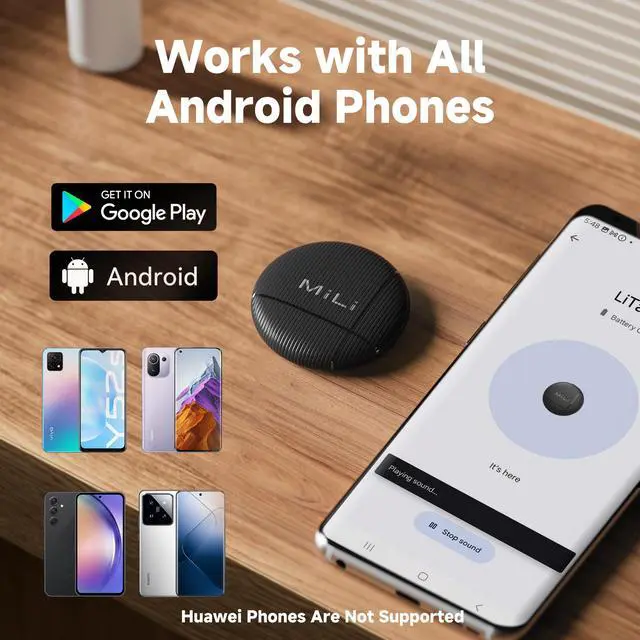 Alt view image 2 of 7 - Air Tags for Android 4-Pack, Bluetooth Tracker Tags NOT iOS | Certified by Google Find Hub. Item Finder Tracker Tag for Keys, Luggage, Suitcase, Backpack