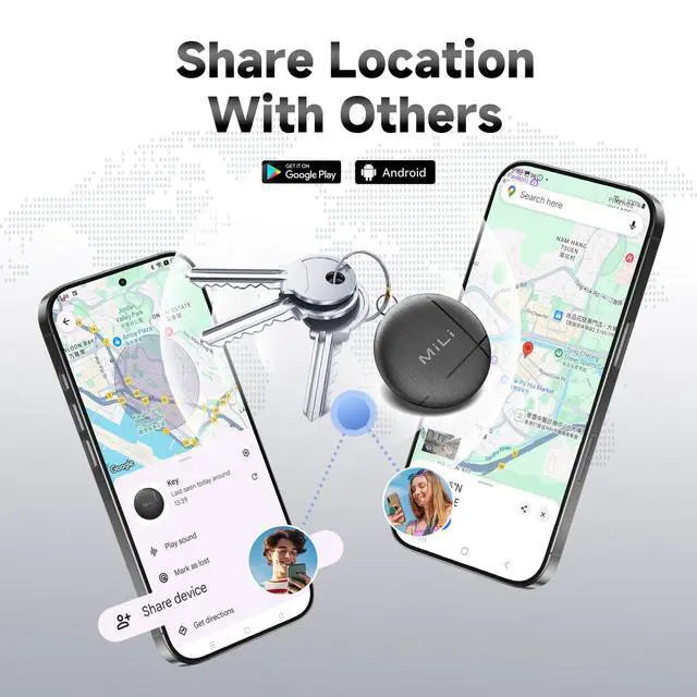 Alt view image 5 of 7 - Air Tags for Android 4-Pack, Bluetooth Tracker Tags NOT iOS | Certified by Google Find Hub. Item Finder Tracker Tag for Keys, Luggage, Suitcase, Backpack