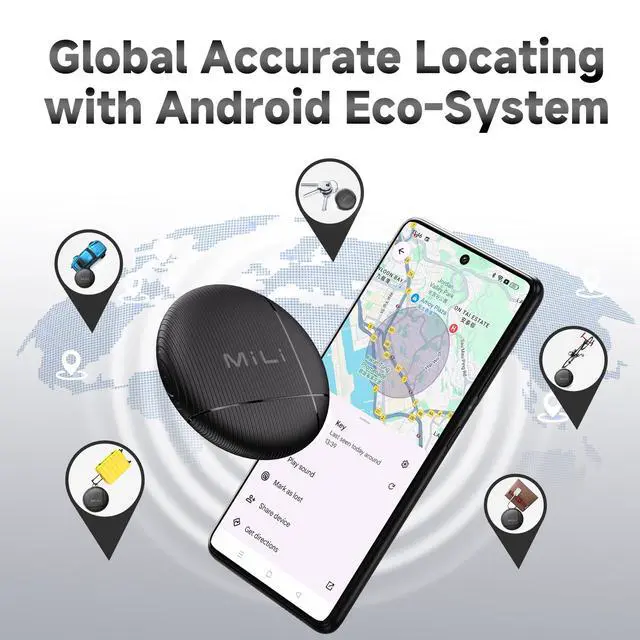 Alt view image 4 of 7 - Air Tags for Android 4-Pack, Bluetooth Tracker Tags NOT iOS | Certified by Google Find Hub. Item Finder Tracker Tag for Keys, Luggage, Suitcase, Backpack