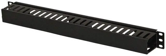 Main image of 1U Plastic Rack Mount Horizontal Cable Manager Duct Raceway for 19 Inch Server Rack