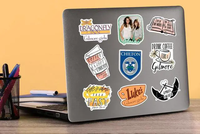 Alt view image 5 of 6 - Gilmore Girls 50ct Vinyl L Deluxe Stickers Variety, Tablet, Indoor/Outdoor
