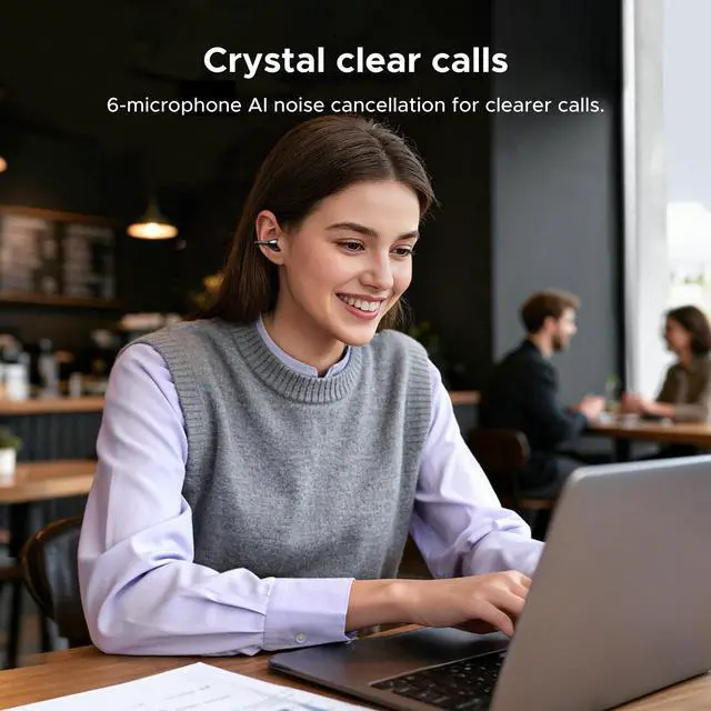 Alt view image 7 of 7 - ClipBuds Pro Open Ear Earbuds ANC Clip-on Wireless Headphones | Hi-Res LDAC, Adaptive ANC, Spatial Audio, Bluetooth 6.0, 6 Mic, Dual Connect, 32H Playtime, Titanium Wire, IPX5 Waterproof