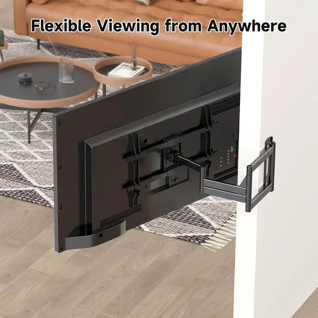 Alt view image 3 of 7 - 40" Full Motion TV Mount for 32-82" TVs, 132 lbs max, VESA 600x400mm. Swivel, tilt & Corner fit. Heavy Duty for LED/OLED/QLED. Model MA1078L