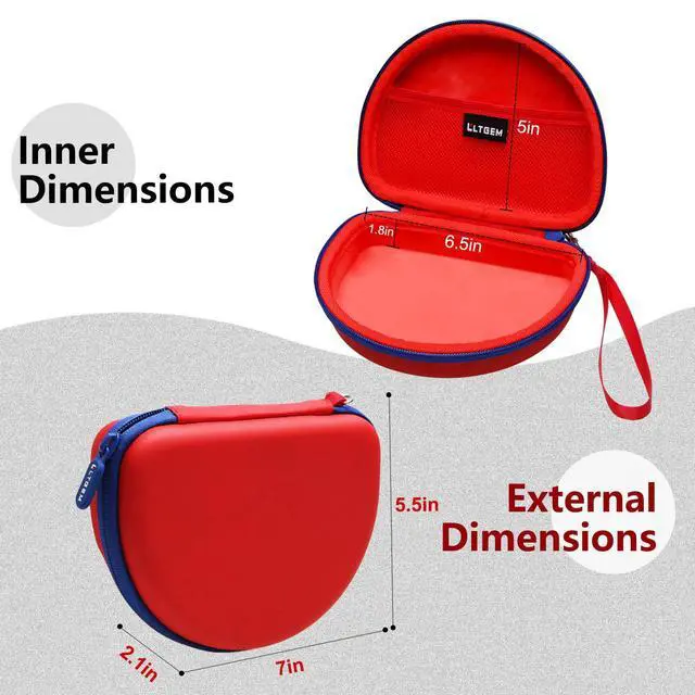 Alt view image 5 of 7 - Case for JBL JR Jr310BT/Junior 320BT Kids Headphones Red | Hard Carrying Travel Case for JBL JR Jr310BT/Junior 320BT Kids Headphones