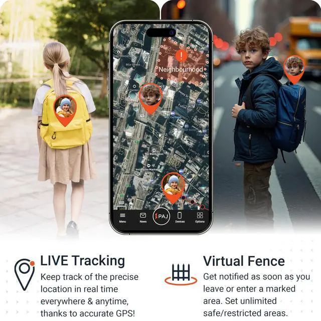 Alt view image 2 of 7 - PAJ 4G GPS Tracker for Kids & Seniors with Real-Time Location Alerts | Up to 5 Days Battery - Live App Tracking - Geofence - Parent & Caregiver Monitoring - Subscription Required