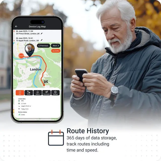 Alt view image 3 of 7 - PAJ 4G GPS Tracker for Kids & Seniors with Real-Time Location Alerts | Up to 5 Days Battery - Live App Tracking - Geofence - Parent & Caregiver Monitoring - Subscription Required