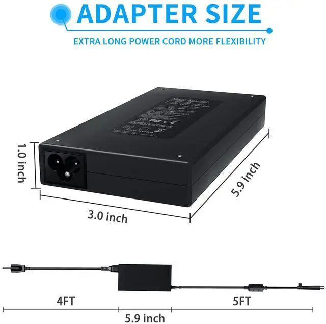Alt view image 7 of 7 - Replacement for HP 120W Power Adapter Compatible with HP Envy DV4 5300 DV6 7300 DV7 7000 7300 EliteBook 8460W 8560W Thunderbolt Dock G2 G4 HSTNN-DA25 ADP-120MH 677762-001 693709-001 906329-001