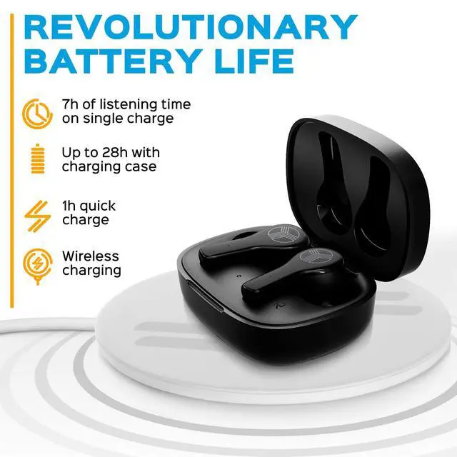 Alt view image 5 of 7 - WX8 - True Wireless Earbuds with Pure Sound, Soft Silicone Ear Buds | IPX8 Waterproof, 28H Play, Wireless Charging, Noise Reduction Touch Control, In-Ear Bluetooth Headphones for Sports Running