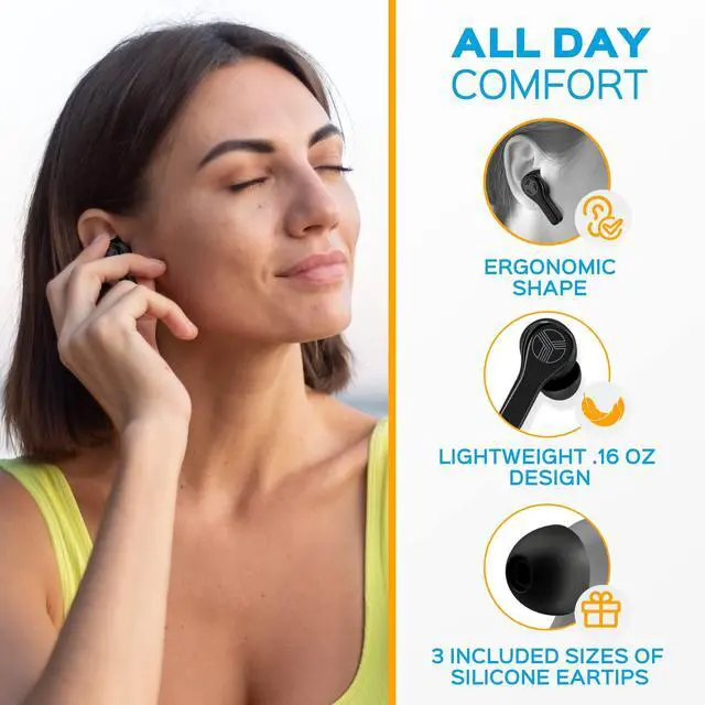 Alt view image 6 of 7 - WX8 - True Wireless Earbuds with Pure Sound, Soft Silicone Ear Buds | IPX8 Waterproof, 28H Play, Wireless Charging, Noise Reduction Touch Control, In-Ear Bluetooth Headphones for Sports Running
