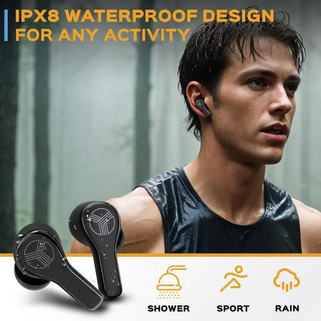 Alt view image 4 of 7 - WX8 - True Wireless Earbuds with Pure Sound, Soft Silicone Ear Buds | IPX8 Waterproof, 28H Play, Wireless Charging, Noise Reduction Touch Control, In-Ear Bluetooth Headphones for Sports Running