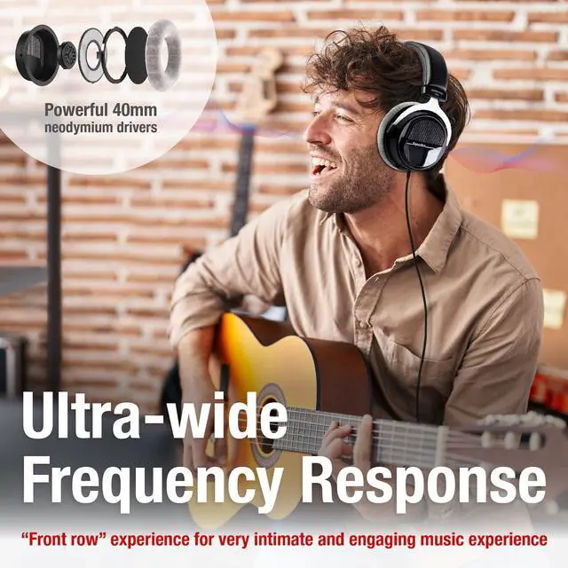 Alt view image 2 of 7 - HD330PRO 32 Semi-Open Studio Headphones for Music and Podcasting | For musicians and creators on phones or laptops; 32 compatibility, balanced 40mm-driver sound and a semi-open fit