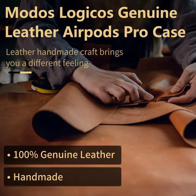Alt view image 4 of 7 - Charging Case Cover for Apple Air Pods Pro, Genuine Leather Case with a Couple of Drooping Tassels for Apple AirPods Pro 1st (2019) / AirPods Pro 2nd (2022) Charging Case - Black