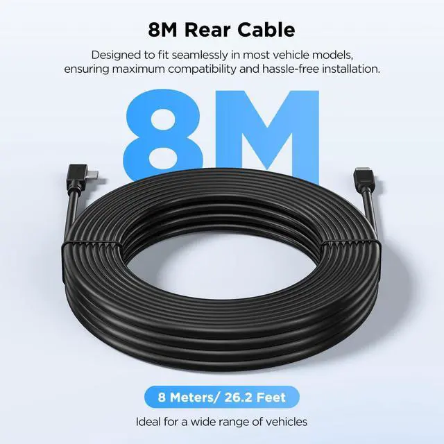 Alt view image 3 of 7 - Rear Cable 8M(26.2ft) only for A229 Plus/Pro/Ultra Dash Camera