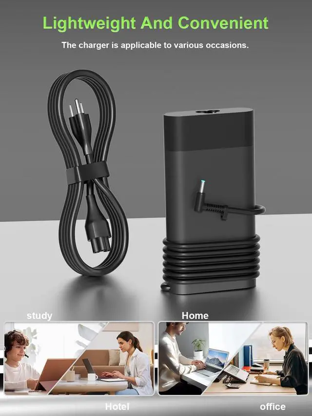 Alt view image 7 of 7 - 150W Charger for HP ZBook 15 16 17 15v Studio x360/Fury/Power G11 G10 G9 G8 G7 G6 G5 G4 G3 Victus 15/ Omen 15 17/ Pavilion Gaming 15 16 17 Elitebook 1050 G1 Laptop TPN-CA11 Supply