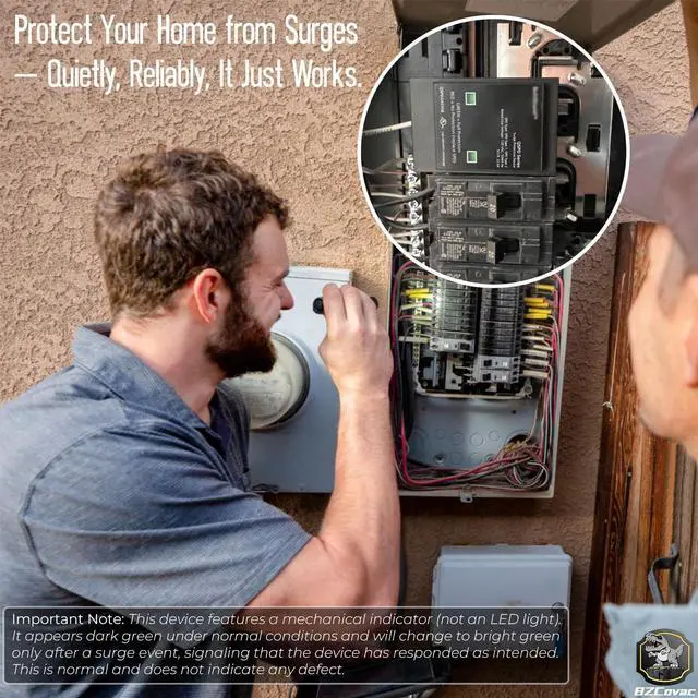 Alt view image 2 of 7 - QSPD2A035B 35kA Indoor Surge Protective Device, Whole House Surge Protector Breaker for Electrical Panel