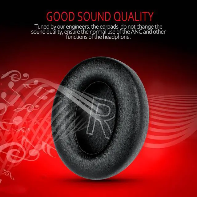 Alt view image 4 of 6 - Soundcore Replacement Ear Pads Fits Soundcore Life Q20 Replacement Ear Pads, Soft Memory Foam Soundcore Q20 Replacement Ear Pads for Anker Q20/Q20i/Q20BT Headphones Black