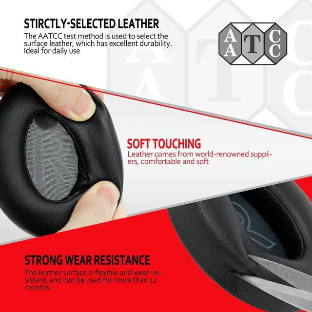 Alt view image 5 of 6 - Soundcore Replacement Ear Pads Fits Soundcore Life Q20 Replacement Ear Pads, Soft Memory Foam Soundcore Q20 Replacement Ear Pads for Anker Q20/Q20i/Q20BT Headphones Black