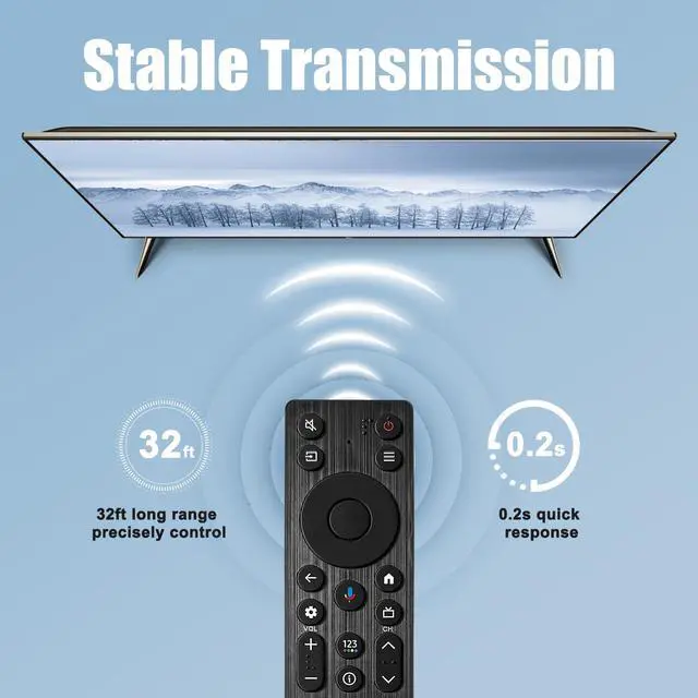 Alt view image 4 of 7 - RC923A FMB1 Voice Remote Control Replacement Compatible for TCL Smart TV Series QM5K QM7K QM6kQLED QLED Mini Google TV's