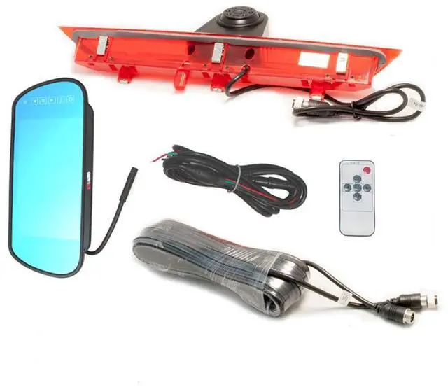 Alt view image 4 of 6 - Compatible for Ford Transit 150 2015-2020, Transit 250 2015-2020, Transit 350/350 HD 2015-2020 Brake Light Backup Camera with 7 inch Clip-on Mirror Monitor (Transit Van)