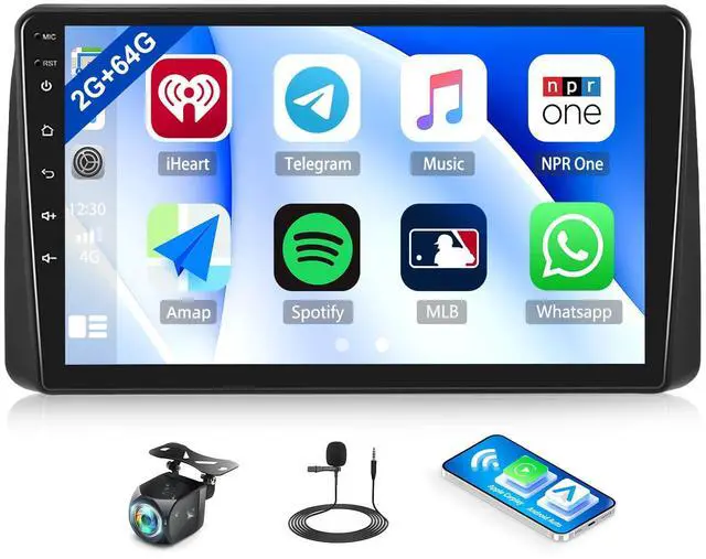 Main image of 2+64G Android Car Stereo for Dodge Grand Caravan 2011-2020 Chrysler Town&Country 2011-2016 Grand Voyager 2011-2015 Carplay Android Auto 9 inch Touchscreen GPS Bluetooth FM/RDS WiFi SWC Backup Camera