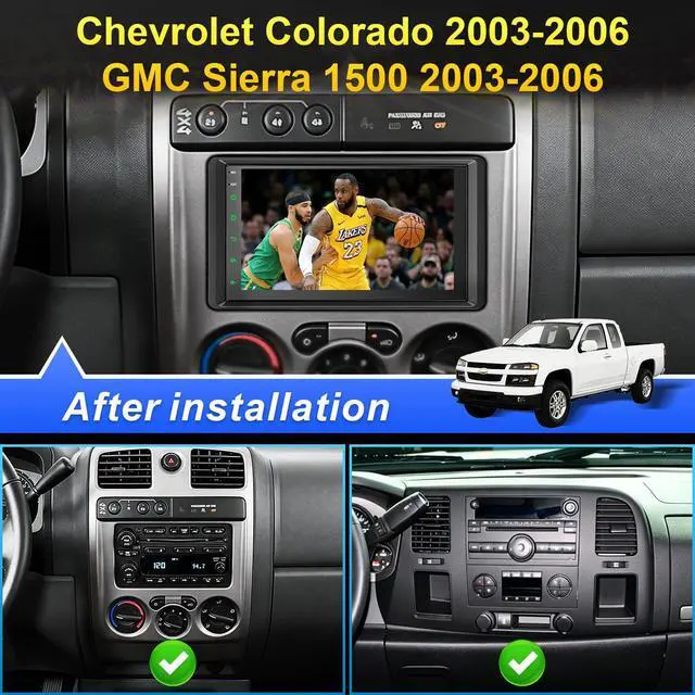 Alt view image 4 of 7 - Car Radio Stereo for 2003 2004 2005 2006 Chevy Silverado Tahoe GMC Sierra Yukon Tahoe Impala8(Without Bose System)7 Inch Touchscreen with Wireless Apple CarPlay & Android Auto/GPS/SWC/FM Radio Linux