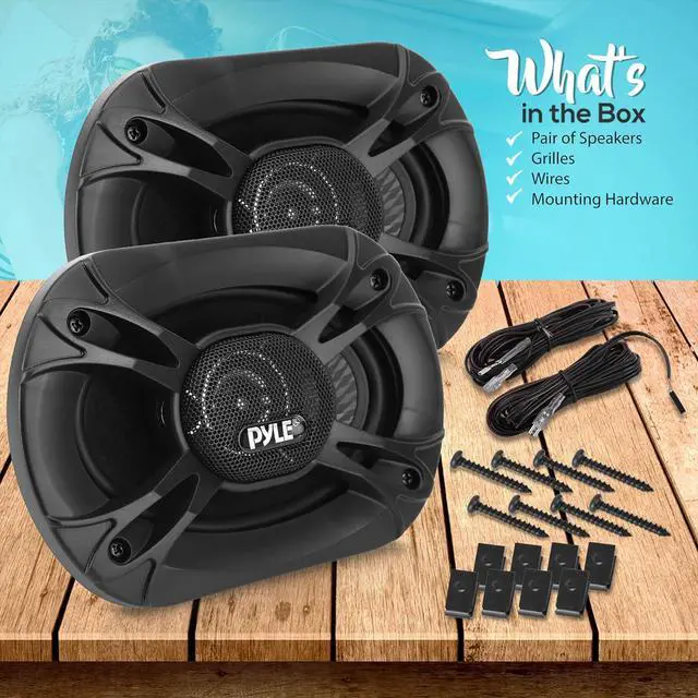 Alt view image 4 of 7 - 4 Way 6x9 Inch 500 Watt Quadriaxial Loud Pro Audio Universal Quick Replacement Component Sound Speaker with Non-Fatiguing Butyl Rubber (Set of 2)