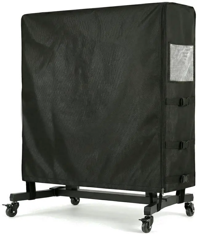 Main image of Outdoor TV Trolley Cover 60-65-inch 59" L x 13" W x 56" H | Zipper access, windproof design, heavy-duty waterproof Oxford,Mesh pockets, snap-button fastening, hook and Loop Strips