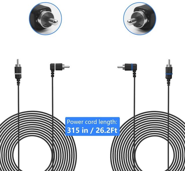 Alt view image 2 of 7 - YLTKJ 2Pcs Satellite Speaker Cable 26.2Ft Surround Sound Wire | Compatible with Vizio V51 M51 SB3651 SB36514 SB4051 SB4251 Satellite SpeakerBlue+White