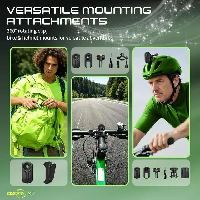 Alt view image 3 of 7 - Mini Body Camera 1080P with Display Screen, Wearable Bodycam Action Cameras | 2026 Upgraded-Tech POV Camera for Outdoor Sports Horse Riding Cycling Hiking, Small, Magnetic, Multiple Accessories
