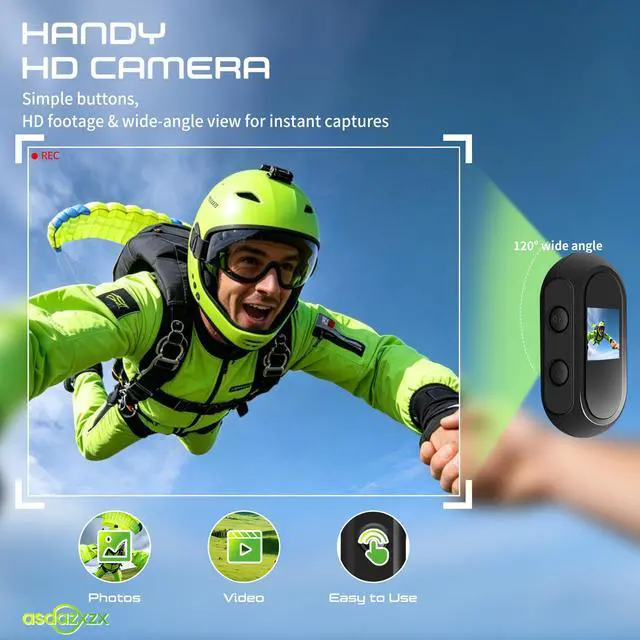 Alt view image 6 of 7 - Mini Body Camera 1080P with Display Screen, Wearable Bodycam Action Cameras | 2026 Upgraded-Tech POV Camera for Outdoor Sports Horse Riding Cycling Hiking, Small, Magnetic, Multiple Accessories