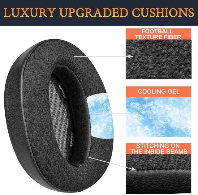 Alt view image 4 of 7 - Cooling Earpads for Sony WH-H910N (Not Fit WH-XB910N) - Black