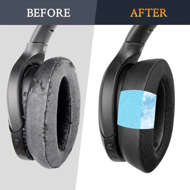 Alt view image 5 of 7 - Cooling Earpads for Sony WH-H910N (Not Fit WH-XB910N) - Black