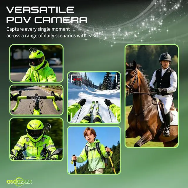 Alt view image 7 of 7 - Mini Body Camera 1080P with Display Screen, Wearable Bodycam Action Cameras | 2026 Upgraded-Tech POV Camera for Outdoor Sports Horse Riding Cycling Hiking, Small, Magnetic, Multiple Accessories