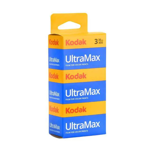 Alt view image 2 of 2 - Kodak GC/UltraMax 400 Color Negative Film 35mm Roll Film, 36 Exposures, 3-Pack with Microfiber Cloth