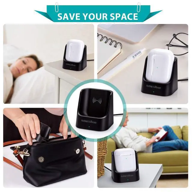 Alt view image 6 of 7 - Airpods Charger, Wireless Charger for Airpods Pro and Airpods -Black