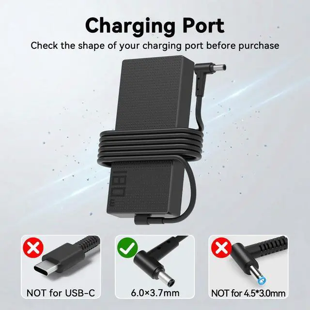 Alt view image 6 of 7 - 180W Charger for Asus ROG Zephyrus G14 GA401 G15 GA502,TUF F15 F17 A15 A17 | for G14 G15 GA401 GA502,TUF F15 F17 A15 A17 FX506 FX505 FA506 FA706,ROG Strix G G531 G731 GL531 GL504GM-Charger ø 6.0mm
