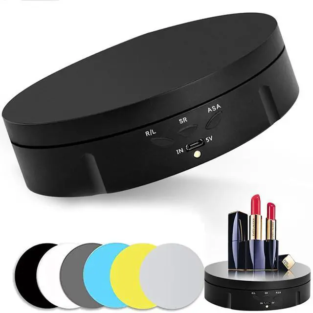 Main image of Motorized Rotating Display Stand - 90/180/360 Degree Display, PVC Backgrounds for Product Photography, Jewelry, Watch, 3D Models