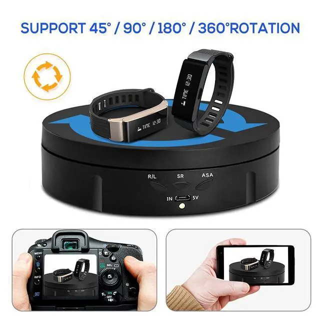 Alt view image 2 of 7 - Motorized Rotating Display Stand - 90/180/360 Degree Display, PVC Backgrounds for Product Photography, Jewelry, Watch, 3D Models