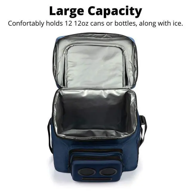 Alt view image 7 of 7 - THE #1 Cooler with Speakers on Amazon. 20-Watt Bluetooth Speakers for Parties/Festivals/Boat/Beach. Works with iPhone & Android (Blue)